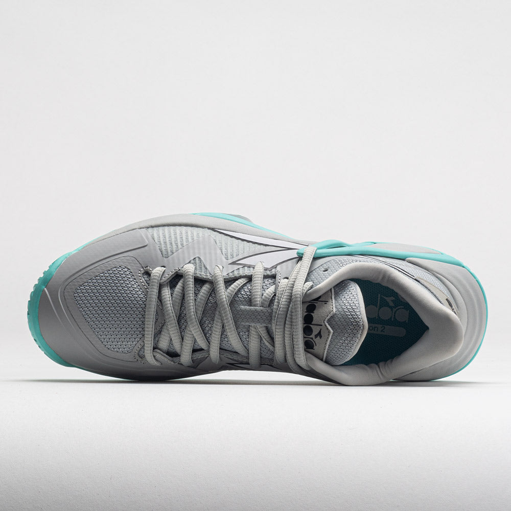 Diadora B.Icon 2 AG Women's  Silver DD/Black/Aruba Blue