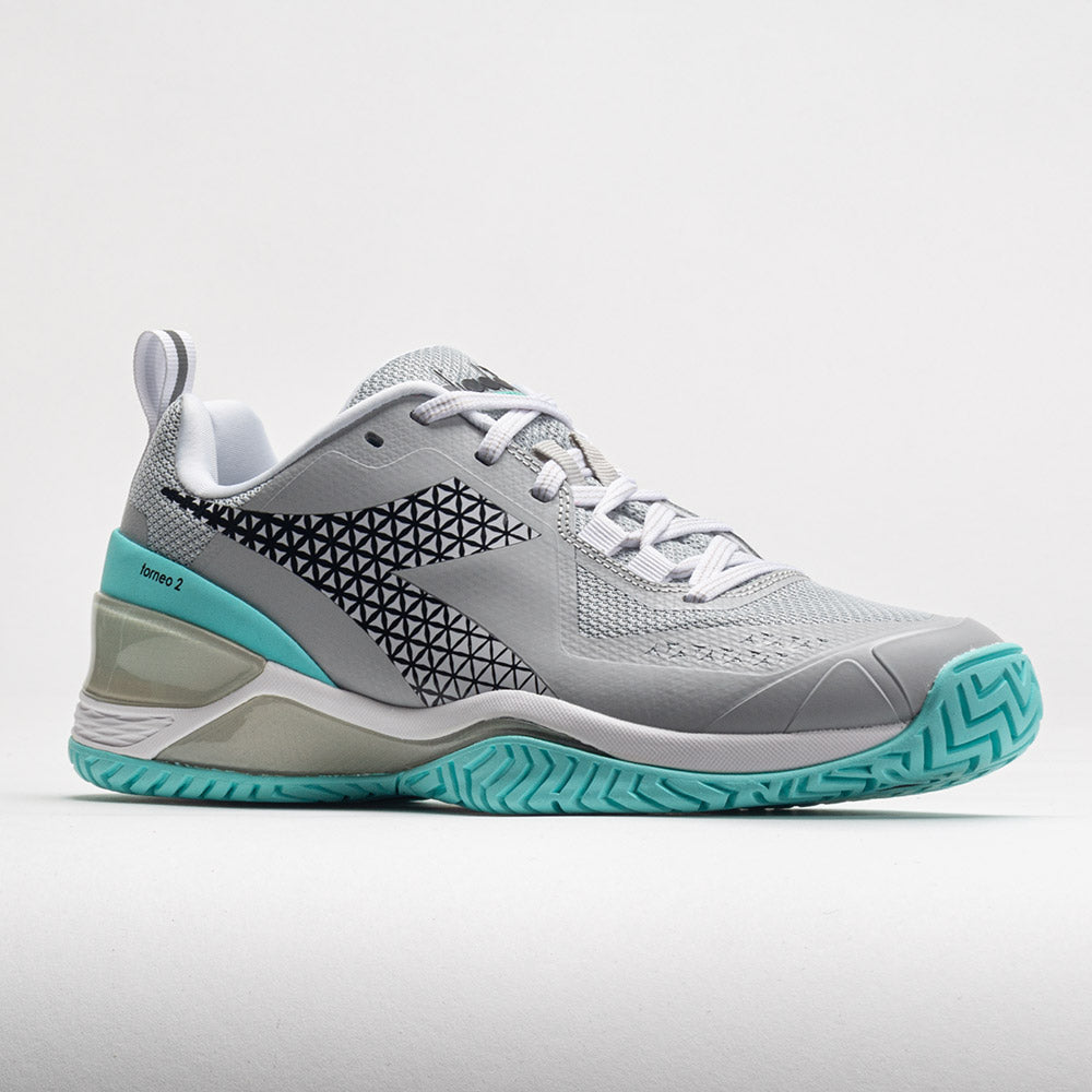 Diadora Blushield Torneo 2 AG Women's  Silver DD/Black/Aruba Blue
